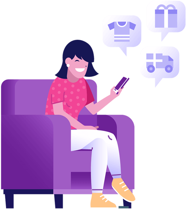 Lady Browsing Online